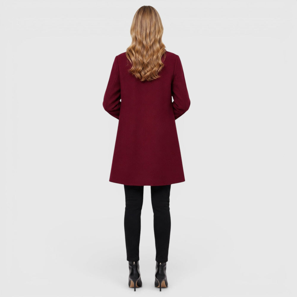 Women's Classic Wool Long Coat with Warm Insulation
