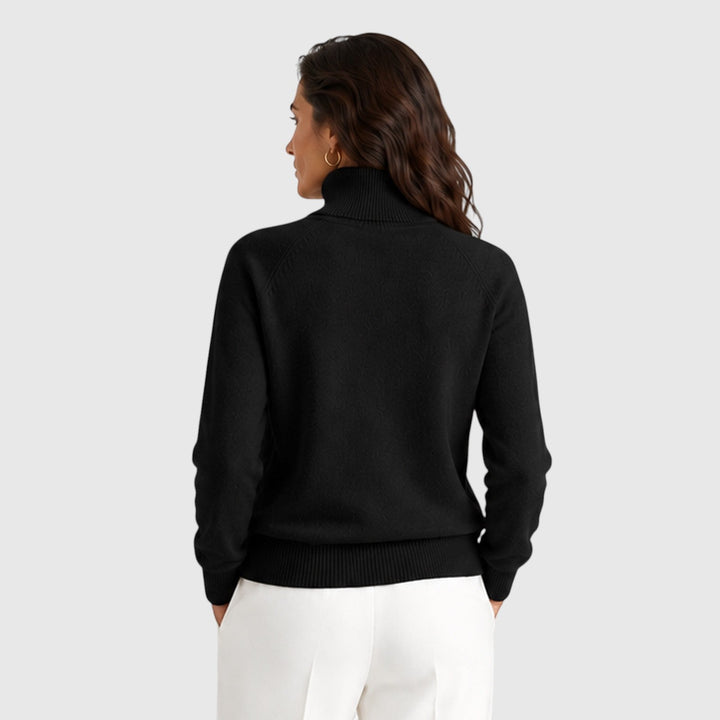 Women's Classic Wool Knit Roll Neck Jumper