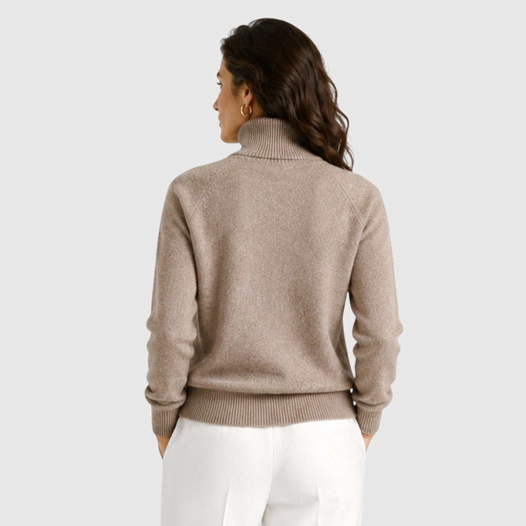 Women's Classic Wool Knit Roll Neck Jumper