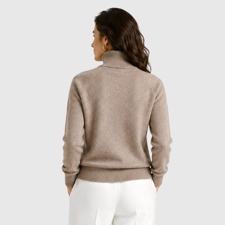 Women's Classic Wool Knit Roll Neck Jumper