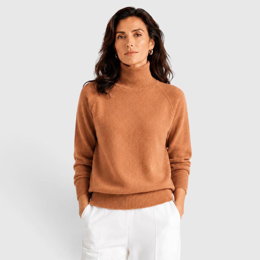Women's Classic Wool Knit Roll Neck Jumper