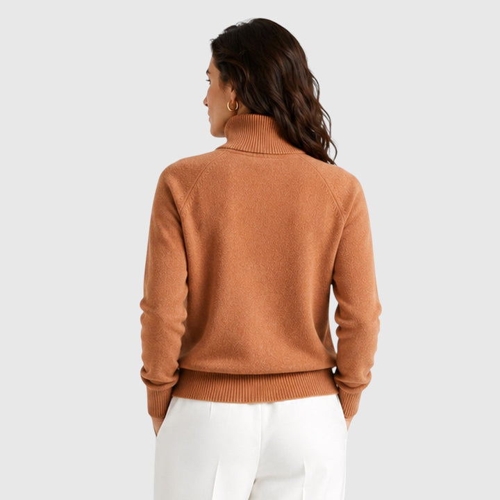 Women's Classic Wool Knit Roll Neck Jumper