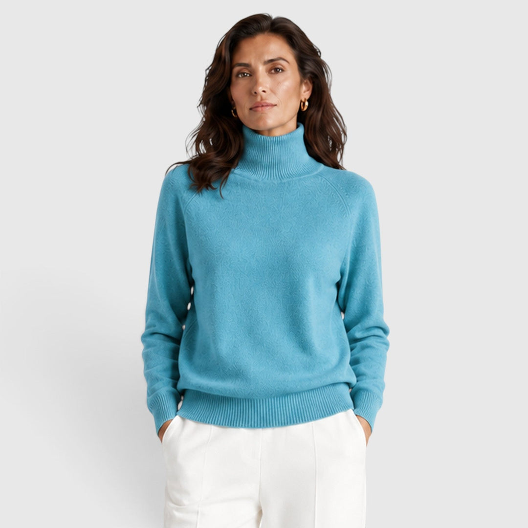 Women's Classic Wool Knit Roll Neck Jumper