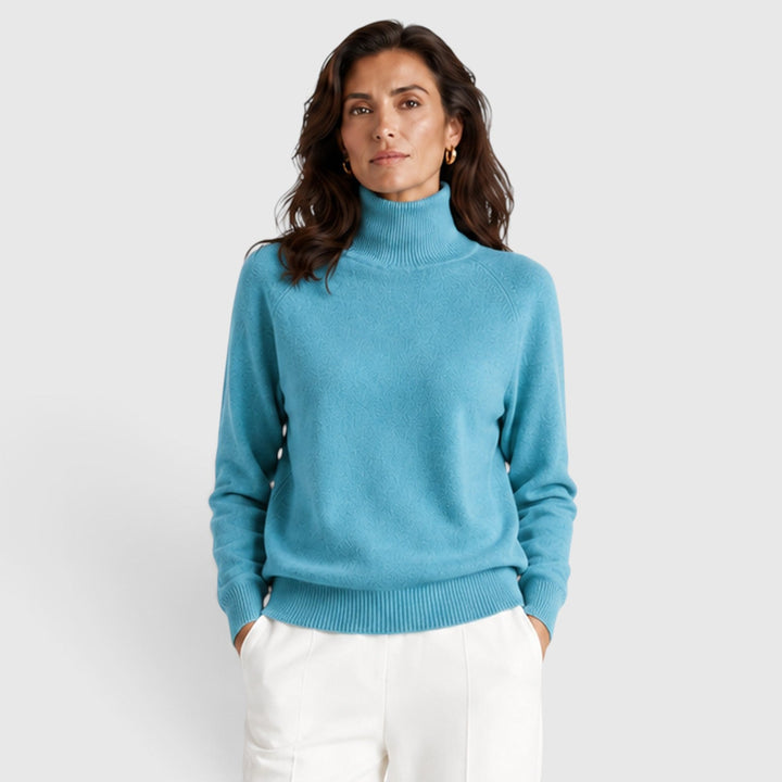 Women's Classic Wool Knit Roll Neck Jumper