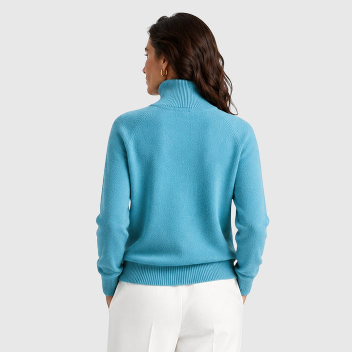 Women's Classic Wool Knit Roll Neck Jumper