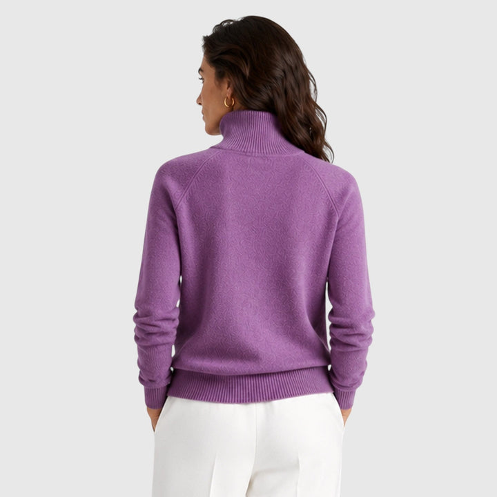 Women's Classic Wool Knit Roll Neck Jumper