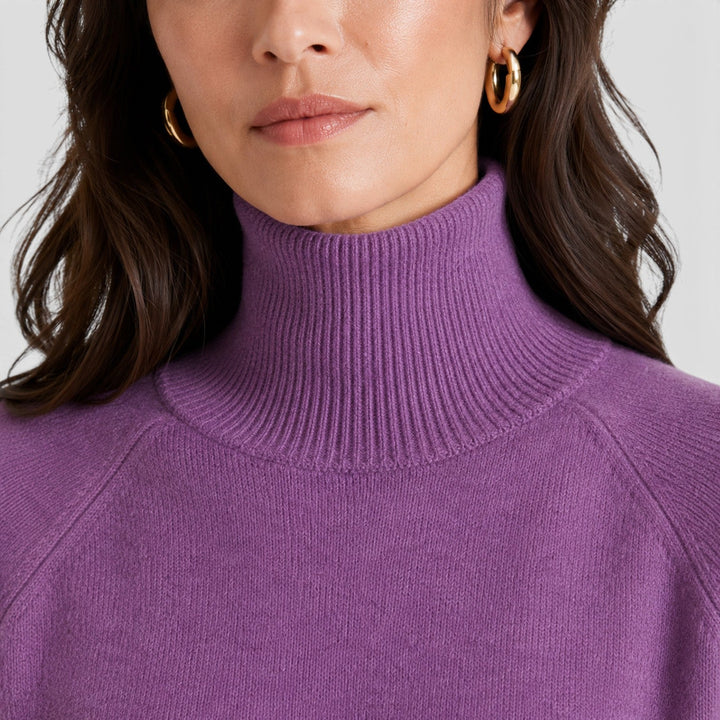 Women's Classic Wool Knit Roll Neck Jumper