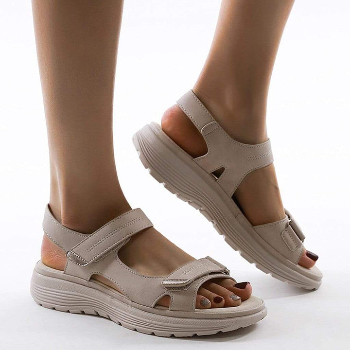 Womens Open Toe Sandals Double Strap Non-Slip Lightweight