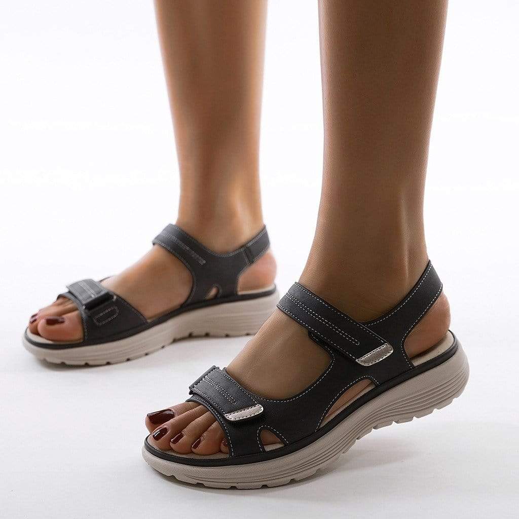 Womens Open Toe Sandals Double Strap Non-Slip Lightweight